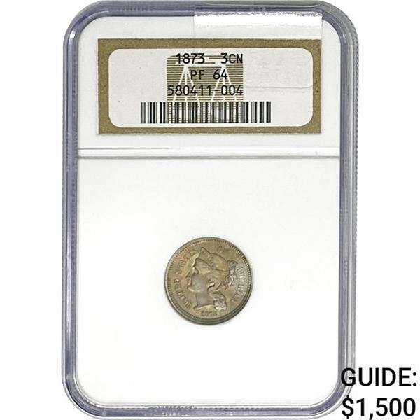 1873 Nickel Three Cent NGC PF64