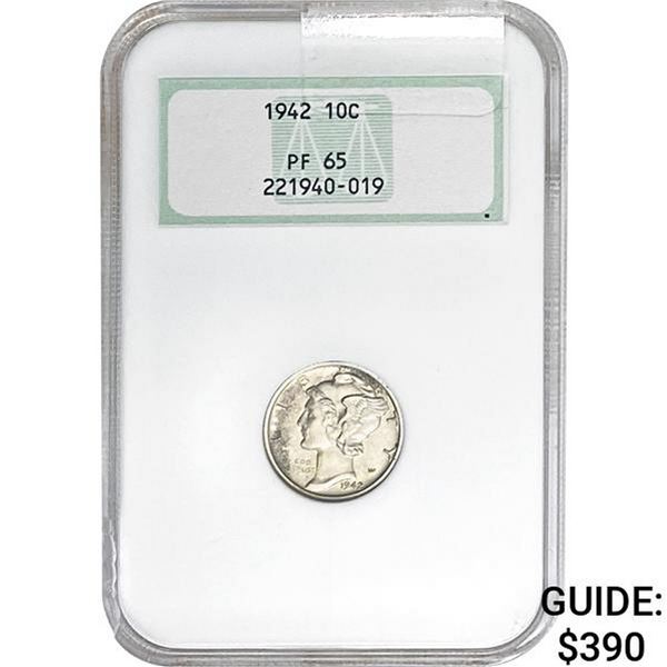 1942 Mercury Silver Dime NGC PF65