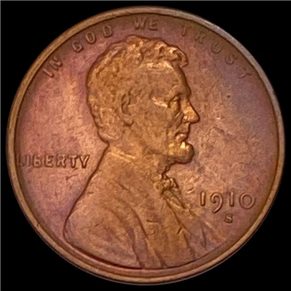 1910-S Wheat Cent CLOSELY UNCIRCULATED