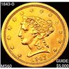 1843-O $2.50 Gold Quarter Eagle UNCIRCULATED