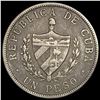 Image 2 : 1916 CUBA PESO NEARLY UNCIRCULATED