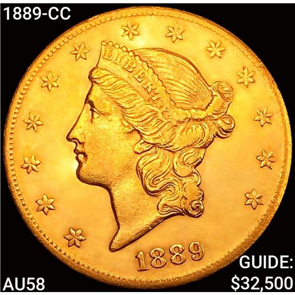 1889-CC $20 Gold Double Eagle CHOICE AU