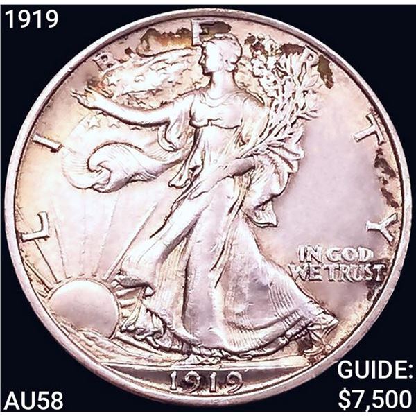 1919 Walking Liberty Half Dollar CHOICE AU