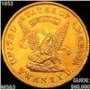 1853 "900" Thous $20 Gold Assay CHOICE BU