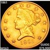 1861 Clark Gruber & Co $10 Gold Eagle CHOICE BU