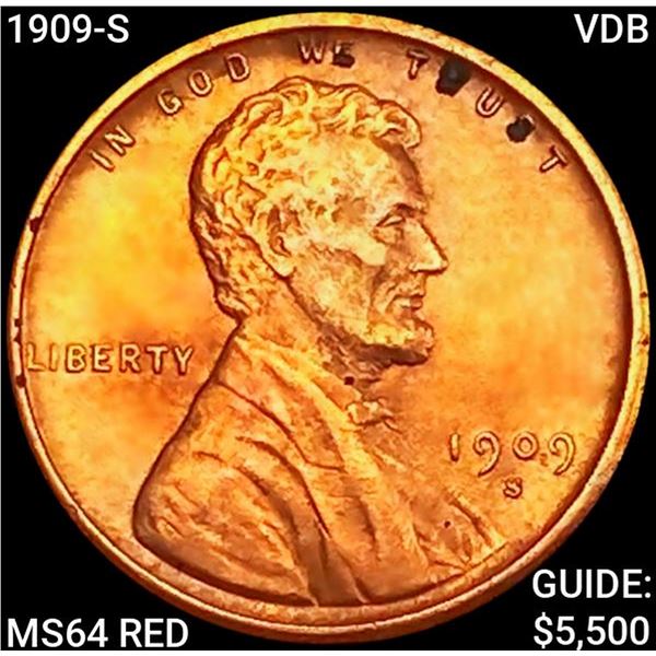 1909-S VDB Wheat Cent CHOICE BU RD