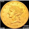 1839 $5 Gold Half Eagle CHOICE AU