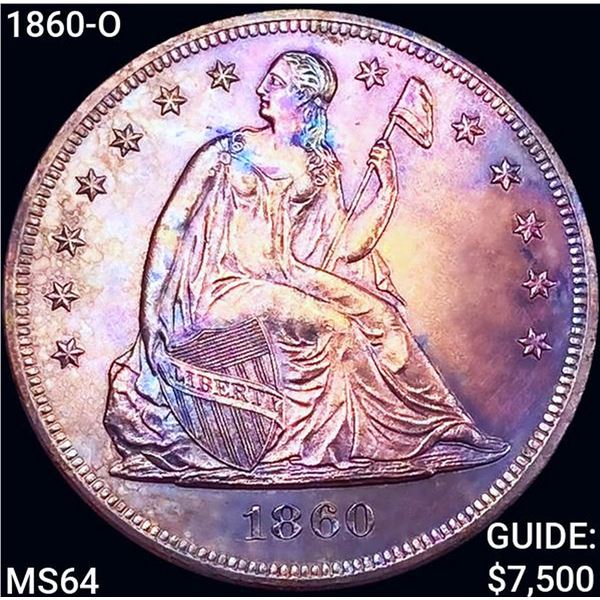 1860-O Seated Liberty Dollar CHOICE BU