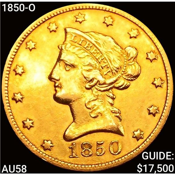 1850-O $10 Gold Eagle CHOICE AU