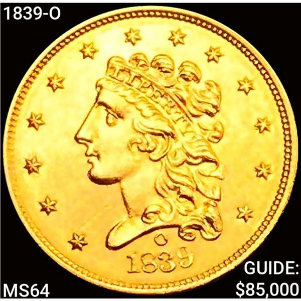 1839-O $2.50 Gold Quarter Eagle CHOICE BU