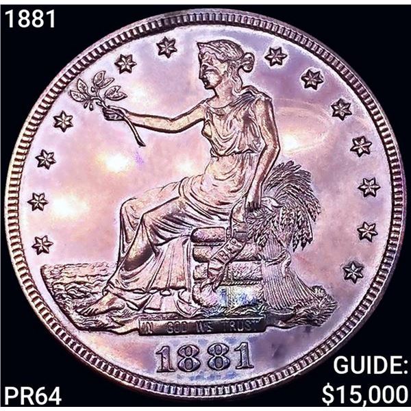 1881 Silver Trade Dollar GEM PROOF