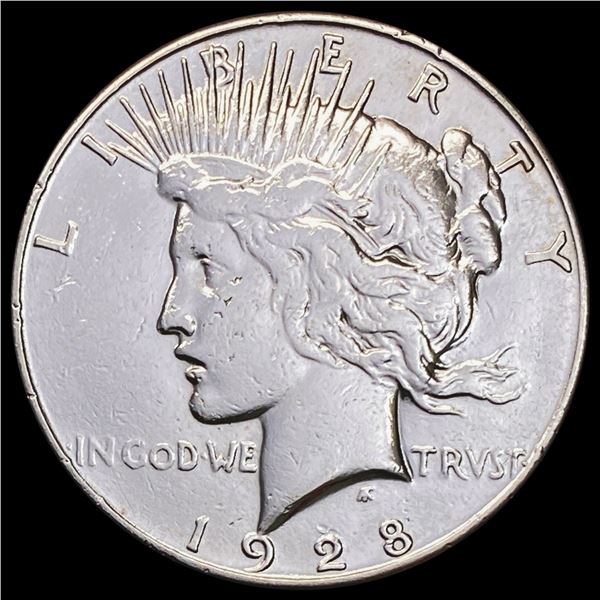 1928 Silver Peace Dollar NEARLY UNCIRCULATED