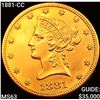 Image 1 : 1881-CC $10 Gold Eagle CHOICE BU