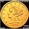 Image 1 : 1861 OLD REVERSE $2.50 Gold Quarter Eagle CHOICE BU