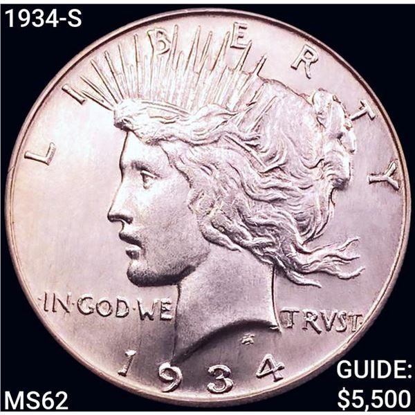 1934-S Silver Peace Dollar UNCIRCULATED