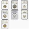 Image 1 : 1948-1958 Gem BU Washington Quarter/Frankling Half Dollar Lot [7 Coins] PCGS/NGC MS64/66
