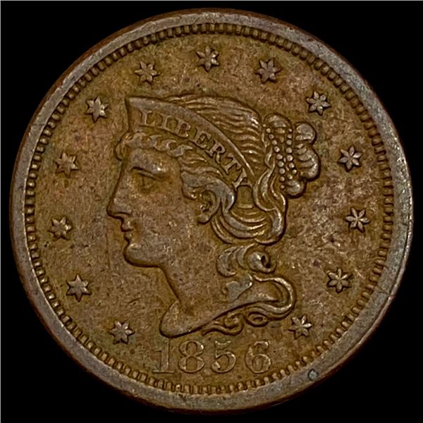 1856 Braided Hair Large Cent LIGHTLY CIRCULATED