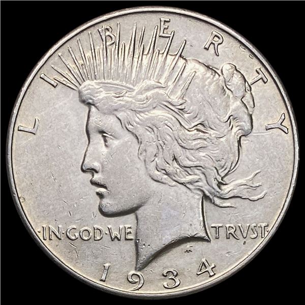 1934-D Silver Peace Dollar NEARLY UNCIRCULATED