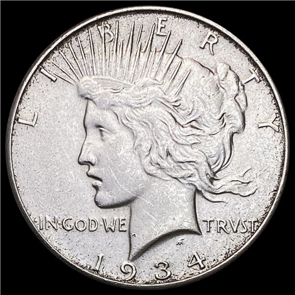 1934 Silver Peace Dollar NEARLY UNCIRCULATED
