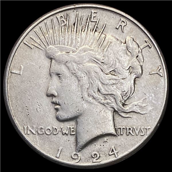 1924-S Silver Peace Dollar NEARLY UNCIRCULATED