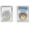 1880-S, 1904-O Morgan Silver Dollar Lot [2 Coins] PCGS MS63