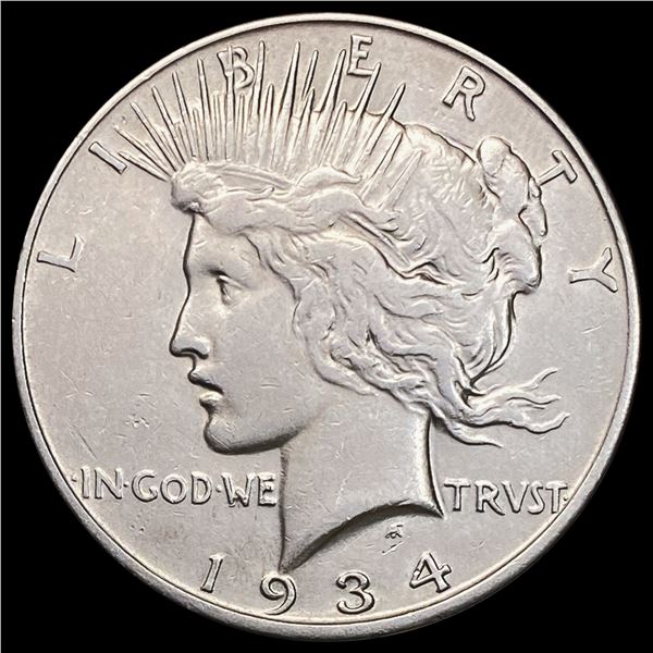 1934-D Silver Peace Dollar NEARLY UNCIRCULATED