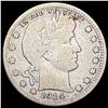 Image 1 : 1914-S Barber Quarter NICELY CIRCULATED