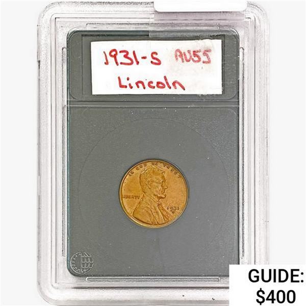 1931-S Wheat Cent  AU55