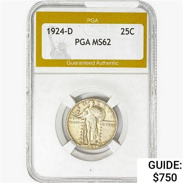 1924-D Standing Liberty Quarter PGA MS62