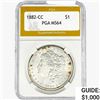 Image 1 : 1882-CC Morgan Silver Dollar PGA MS64