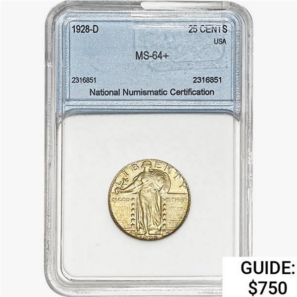 1928-D Standing Liberty Quarter NNC MS64+