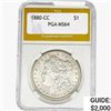 Image 1 : 1880-CC Morgan Silver Dollar PGA MS64