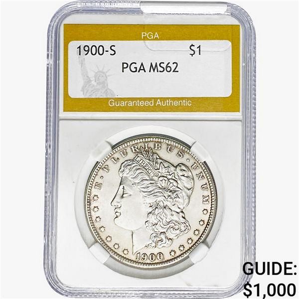 1900-S Morgan Silver Dollar PGA MS62