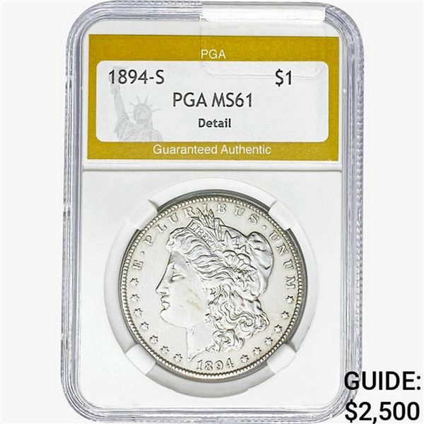 1894-S Morgan Silver Dollar PGA MS61