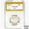 Image 1 : 1917-S Standing Liberty Quarter PGA AU58 Type 1