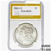 Image 1 : 1882-CC Morgan Silver Dollar PGA MS65+