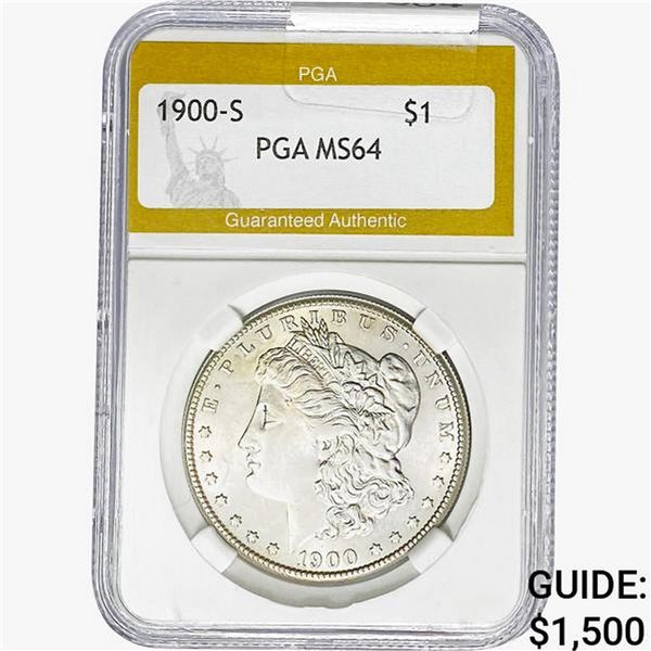 1900-S Morgan Silver Dollar PGA MS64