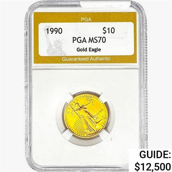 1990 1/4oz $10 AGE PGA MS70