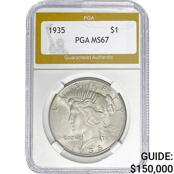 1935 Silver Peace Dollar PGA MS67