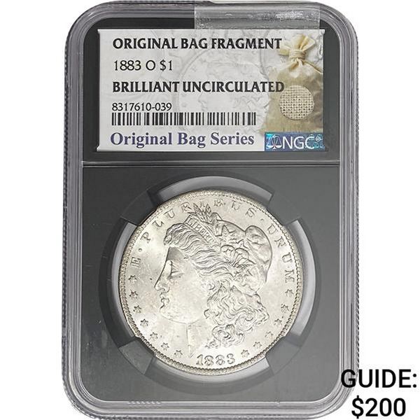 1883-O Morgan Silver Dollar NGC UNC. ORIGINAL BAG