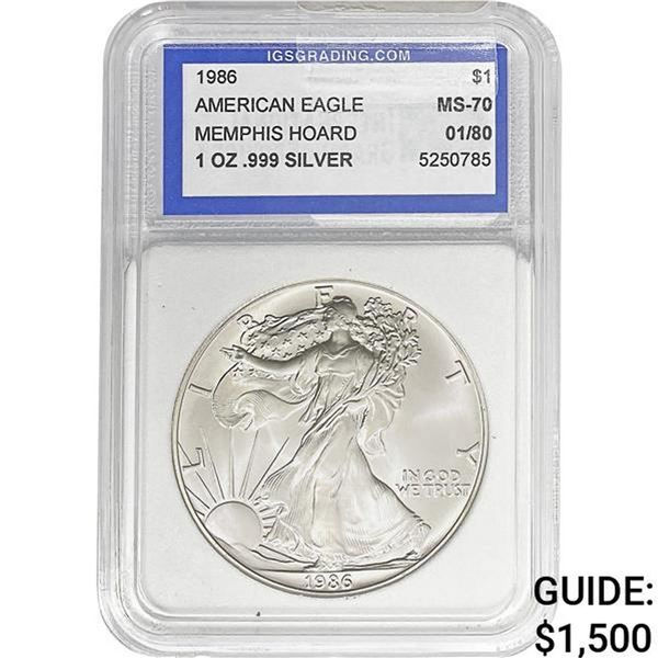 1986 Silver Eagle IGS MS70