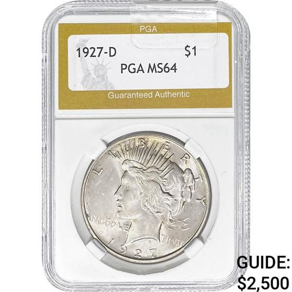 1927-D Silver Peace Dollar PGA MS64