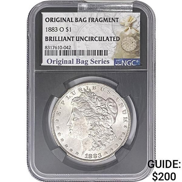 1883-O Morgan Silver Dollar NGC UNC. ORIGINAL BAG
