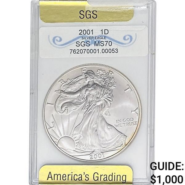 2001 Silver Eagle SGS MS70