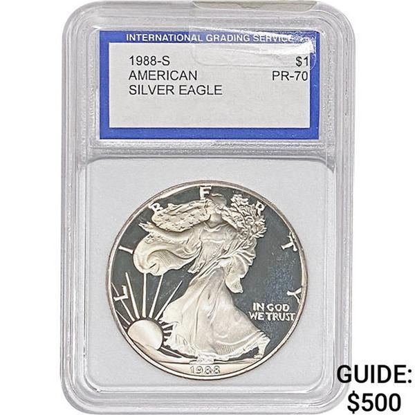 1988-S Silver Eagle IGS PR70