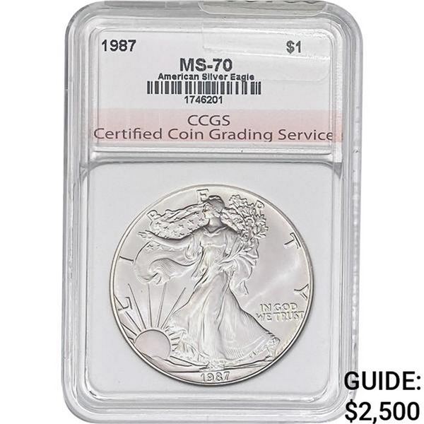 1987 Silver Eagle CCGS MS70