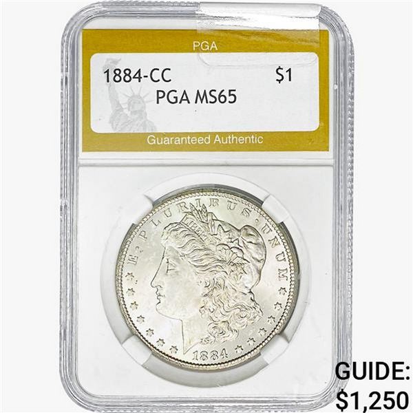 1884-CC Morgan Silver Dollar PGA MS65