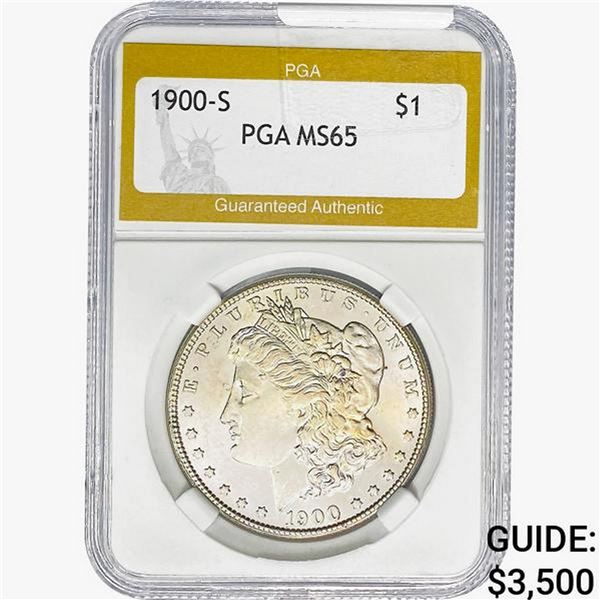 1900-S Morgan Silver Dollar PGA MS65