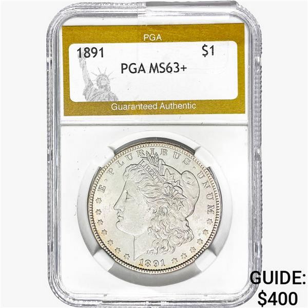 1891 Morgan Silver Dollar PGA MS63+