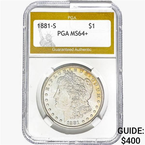 1881-S Morgan Silver Dollar PGA MS64+